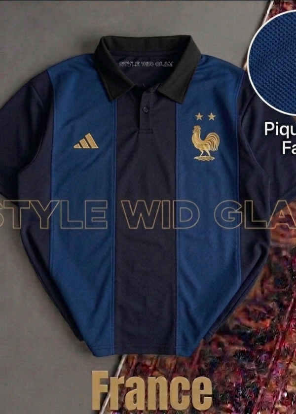 France Short Sleeves Polo Football Shirt - Regular Fit (Logo printed)